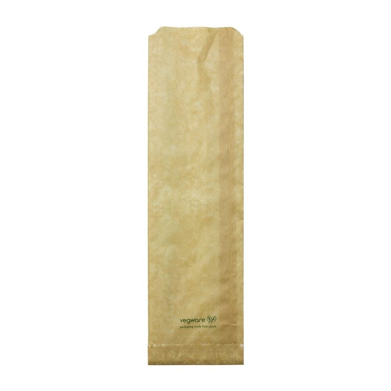 Sacs snack chaud compostables Vegware 356 x 101mm (Lot de 500)