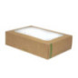 Boîtes compostables standards avec plateau et couvercle à fenêtre Vegware (Lot de 50)