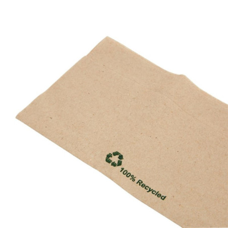 Serviettes kraft recyclées pliées Fiesta Recyclable 320x300mm (lot de 6000)