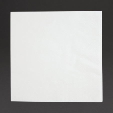 Serviettes cocktail 1 pli format 1/4 Fiesta Recyclable 300mm blanches (lot de 5000)