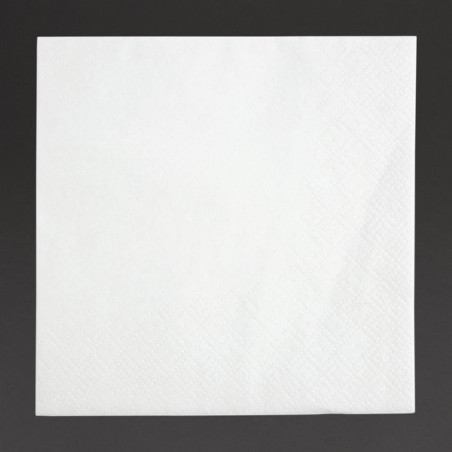 Serviettes cocktail 2 plis pliage 1/4 Fiesta Recyclable 240mm blanches (lot de 4000)