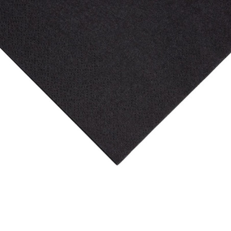 Serviettes cocktail 2 plis pliage 1/4 Fiesta Recyclable 240mm noires (lot de 4000)