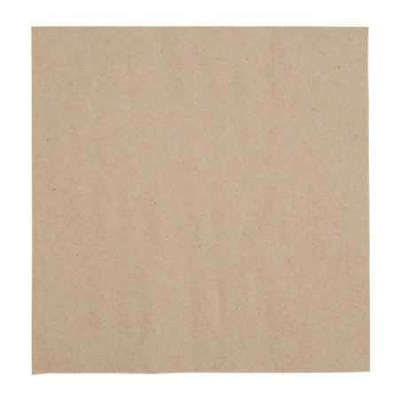 Serviettes snacking recyclées 2 plis pliage 1/4 Fiesta Recyclable 330mm kraft (lot de 2000)