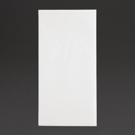 Serviettes dîner 2 plis format 1/8 Fiesta Recyclable 400mm blanches (lot de 2000)