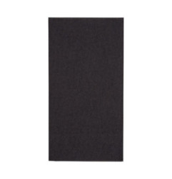 Serviettes dîner 2 plis format 1/8 Fiesta Recyclable 400mm noires (lot de 2000)