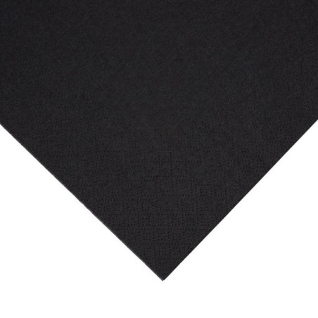 Serviettes dîner 3 plis format 1/4 Fiesta Recyclable 400mm noires (lot de 1000)