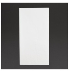 Serviettes dîner 3 plis format 1/8 Fiesta Recyclable 400mm blanches (lot de 1000)