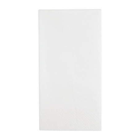 Serviettes dîner 3 plis format 1/8 Fiesta Recyclable 400mm blanches (lot de 1000)