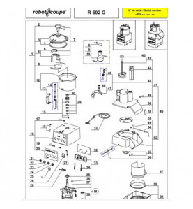 Pièces détachées pour R502G robot coupe (vérifier nimero de série)