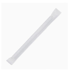 Pailles agitateurs compostables en papier emballées individuellement Fiesta Compostable noires (lot de 250)