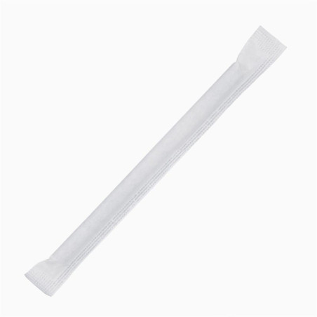 Pailles agitateurs compostables en papier emballées individuellement Fiesta Compostable noires (lot de 250)