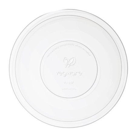 Couvercles plats compostables en PLA série 185 Vegware (lot de 300)