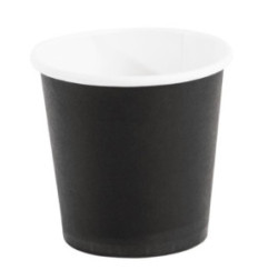 Gobelets jetables à café espresso Fiesta Recyclable noirs 120ml x1000