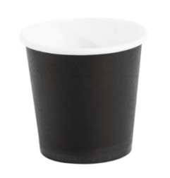 Gobelets jetables à café espresso Fiesta Recyclable noirs 120ml (lot de 50)