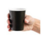 Gobelets boissons chaudes paroi simple Fiesta Recyclable noirs 230ml (lot de 50)