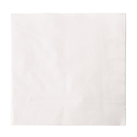 Serviettes snacking en papier blanches 330 x 330mm (Lot de 5000)