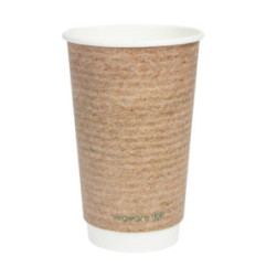 Gobelets boissons chaudes double paroi compostables Vegware 455 ml (lot de 400)