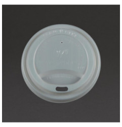 Couvercles CPLA pour gobelets boissons chaudes compostables Vegware 225ml (lot de 1000)