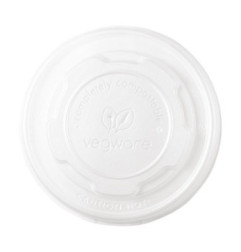 Couvercles plats compostables en CPLA Vegware 230 ml (x1000)