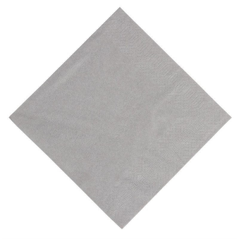 Serviettes snacking ouate gris granite compostables Duni 330mm (lot de 1000)