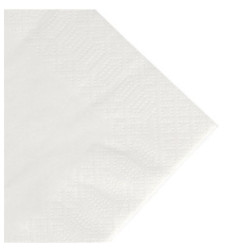 Serviettes déjeuner ouate blanches compostables Duni 400mm (lot de 1000)