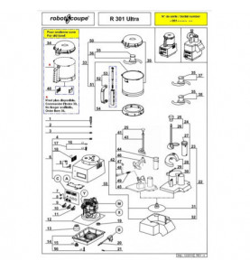 Pièces détachées pour Robot coupe R301 ULTRA (ancien model), num de série à nous communiquer