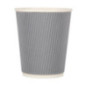 Gobelets paroi ondulée Fiesta Recyclable anthracite 225ml (lot de 500)