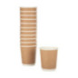 Gobelets double paroi Fiesta Recyclable kraft 225ml (lot de 25)
