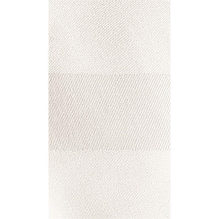 Serviettes blanches en coton bande de satin Mitre Luxury