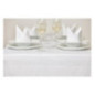 Serviettes blanches en coton bande de satin Mitre Luxury