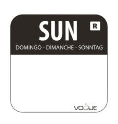 Etiquettes jours de la semaine et distributeur Vogue