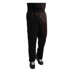 Pantalon de cuisine mixte traité au Teflon Easyfit noir L