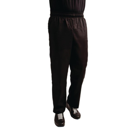 Pantalon de cuisine mixte traité au Teflon Easyfit noir L