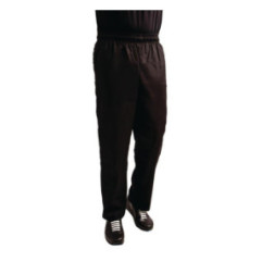 Pantalon de cuisine mixte traité au Teflon Easyfit noir S