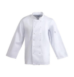 Veste de cuisine mixte Whites Vegas manches longues blanche L