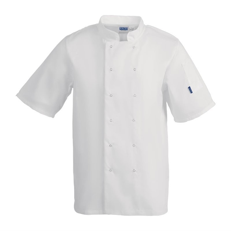 Veste de cuisine mixte Whites Vegas manches courtes blanche XS