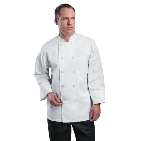 Veste de cuisine mixte Le Mans Chef Works blanche XL