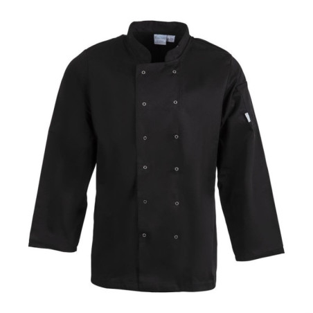 Veste de cuisine mixte Whites Vegas manches longues noire S