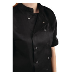 Veste de cuisine mixte Whites Vegas manches courtes noire L