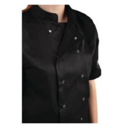 Veste de cuisine mixte Whites Vegas manches courtes noire XL