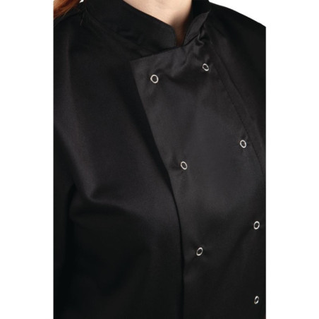 Veste de cuisine mixte Whites Vegas manches courtes noire XL