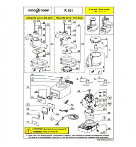 Pièces détachées pour robot coupe R401