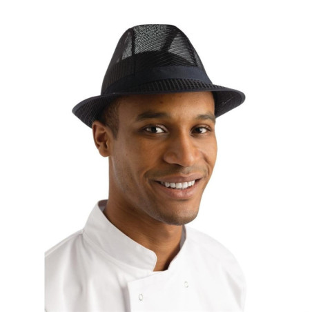 Chapeau Trilby bleu marine M