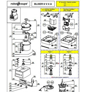 pièces détachées pour robot coupe blixer 6 VV A