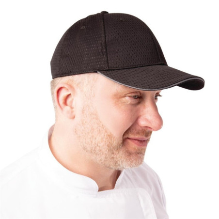 Casquette baseball Cool Vent Chef Works noire et grise