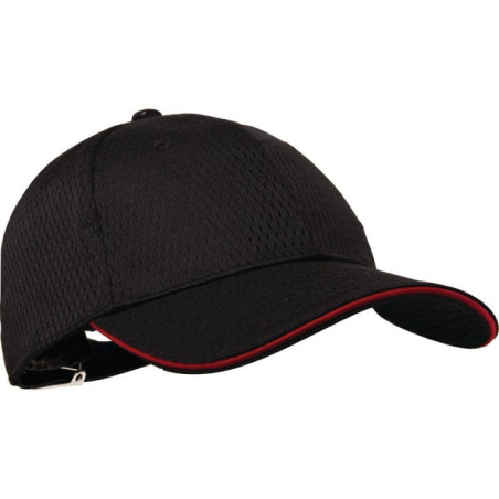 Casquette baseball Cool Vent Chef Works noire et rouge