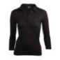 T-Shirt col V femme Uniform Works noir XL