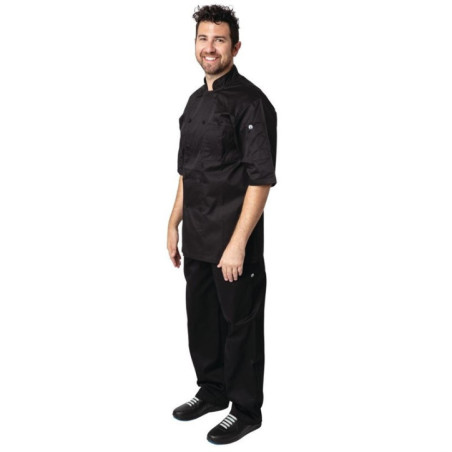 Veste de cuisine mixte Cool Vent Chef Works Montreal noire XS