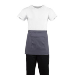 Tablier serveur court Whites gris anthracite