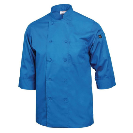 Veste de cuisine mixte Chef Works bleue XXL